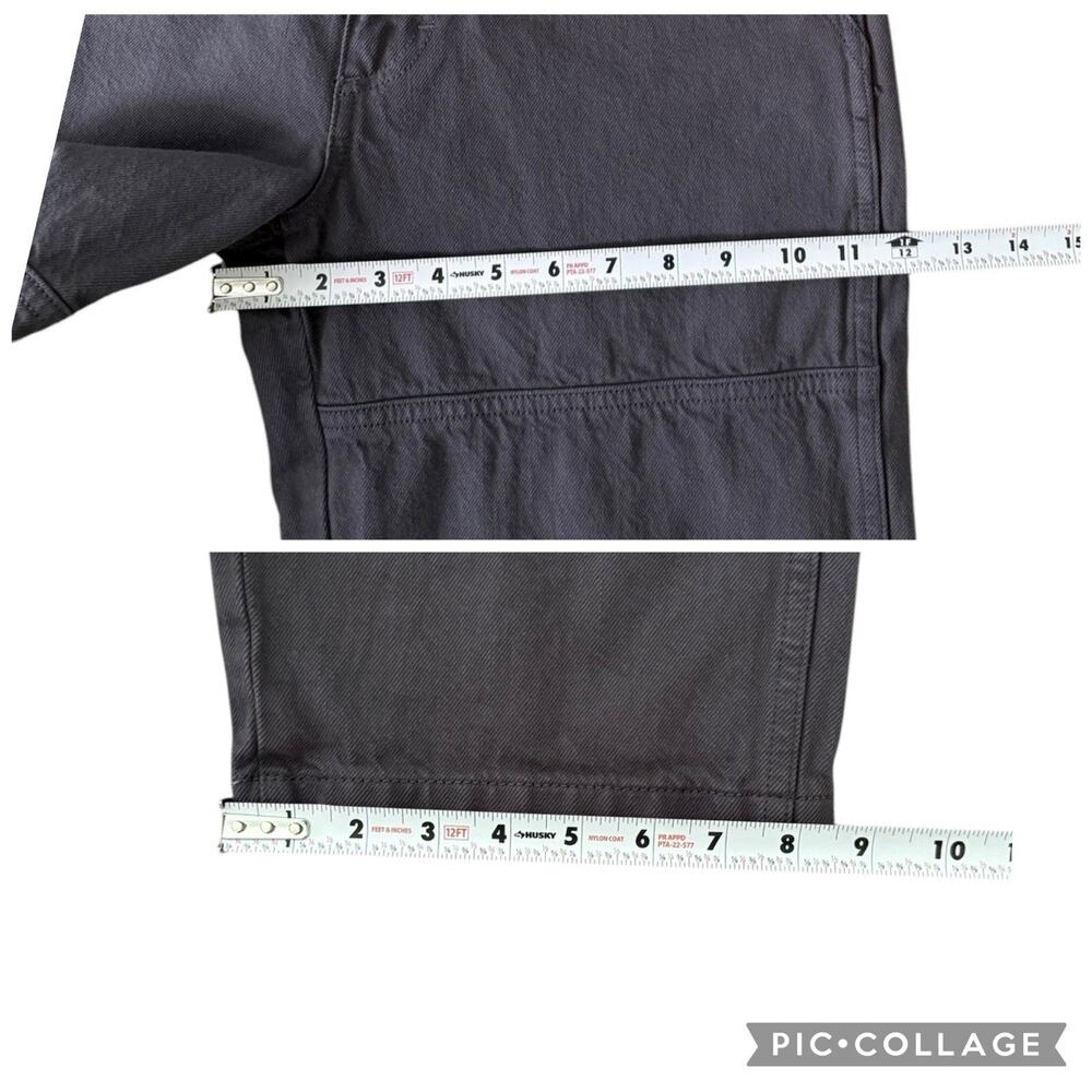 AMO Billie Field Pant Wide Straight Leg Utilitarian Organic Cotton Gray Size 27 - Picture 6 of 8